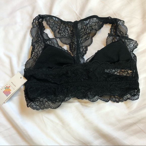 NWT gilligan o malley bralette black lace racerback - Picture 3 of 5